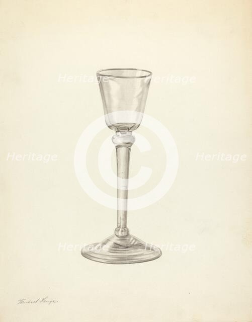 Wine Glass, c. 1940. Creator: Michael Fenga.