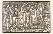 Cupid and Psyche - Procession of Musicians and Torchbearers accompanying Psyche to the..., 1880. Creator: Sir Edward Coley Burne-Jones.