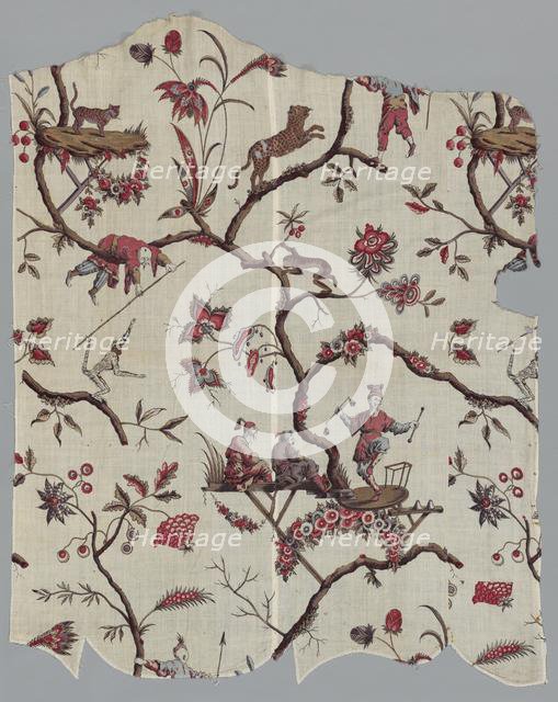 Woodblock Printed Textile Fragments, c. 1785. Creator: Unknown.