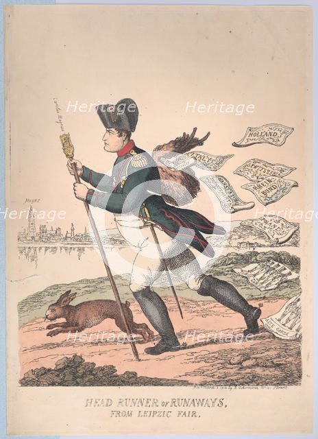 Head Runner or Runaways from the Leipzic Fair, March 2, 1814., March 2, 1814. Creator: Thomas Rowlandson.
