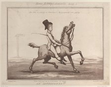 Horse Accomplishments, Sketch 1: An Astronomer !!, August 1, 1799., August 1, 1799. Creator: Thomas Rowlandson.