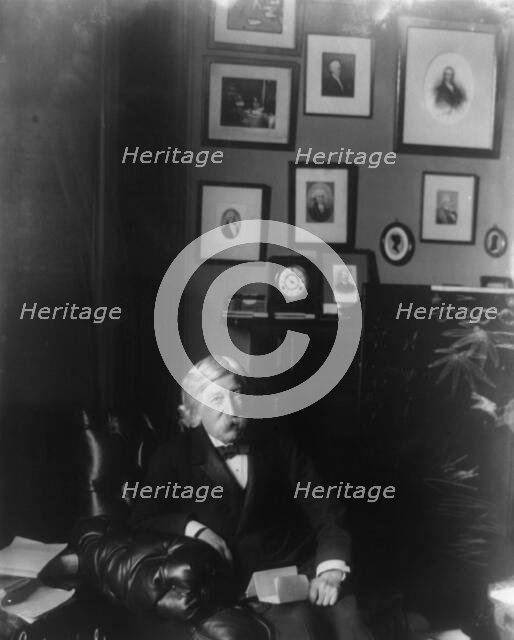 Melville Weston Fuller, Chief Justice, Supreme Court, three-quarter length portrait...c1899. Creator: Frances Benjamin Johnston.