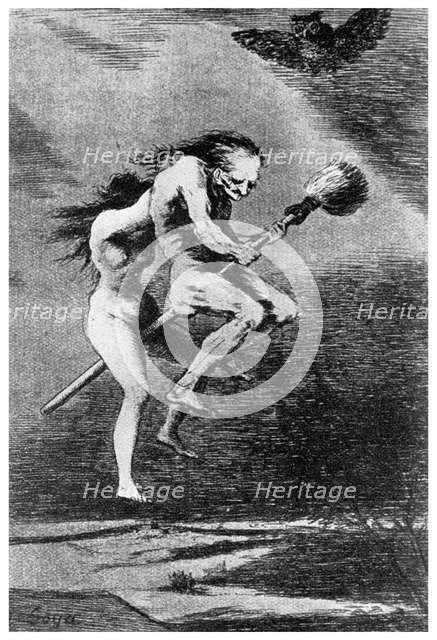 Witch hunt: witches, c1799 (1956). Artist: Unknown