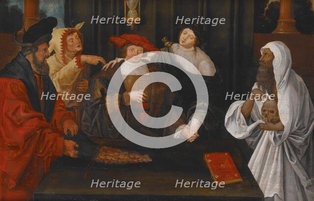 Allegory of Youth crossing between Fame and Folly, about 1550. Creator: Lucas van Leyden.