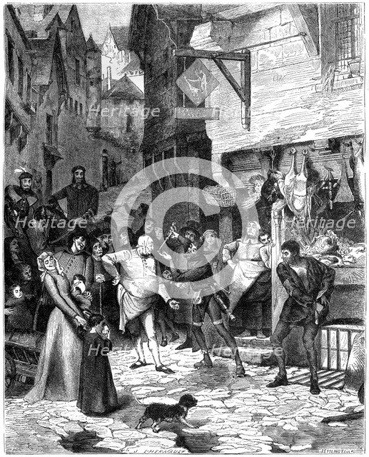 Seigni Joan, rue de Petit Chastelet, France, 14th century (1882-1884). Artist: J Ettling