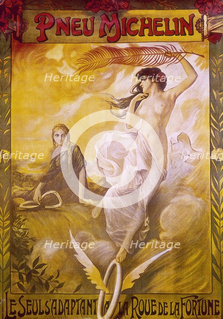 Poster advertising Michelin tyres. Artist: Unknown