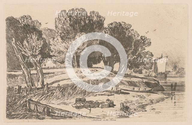 Liber Studiorum: Plate 8, Millbank on the Thames, 1838. Creator: John Sell Cotman (British, 1782-1842).