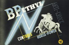 BP Ethyl Anti-knock Controls Horse-Power, 1933. Creator: McKnight Kauffer, Edward (1890-1954).
