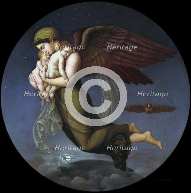 Night with her children death and sleep, 1822.