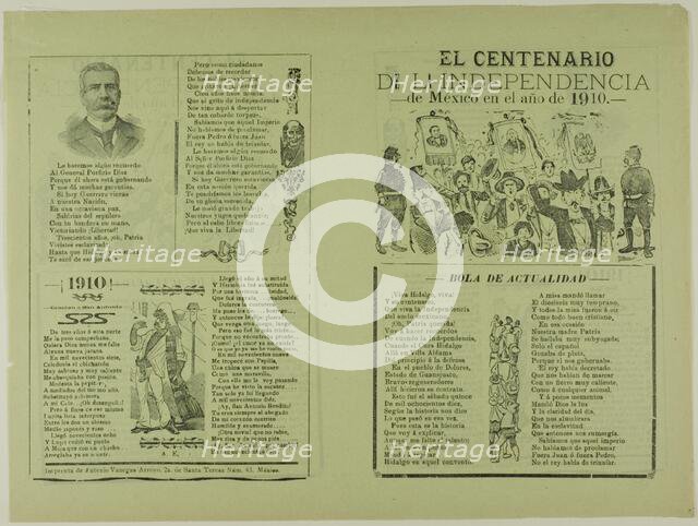 The Centennial of Mexico's Independence in the Year 1910, n.d. Creator: José Guadalupe Posada.