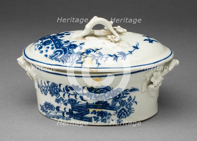 Butter Tub, Worcester, c. 1760. Creator: Royal Worcester.