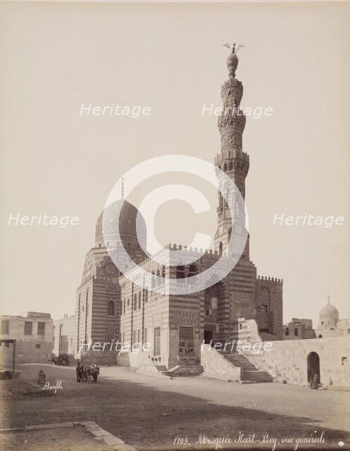 The Mosque of Kait Bey after Restoration, Cairo, c1882. Creator: Felix Bonfils.
