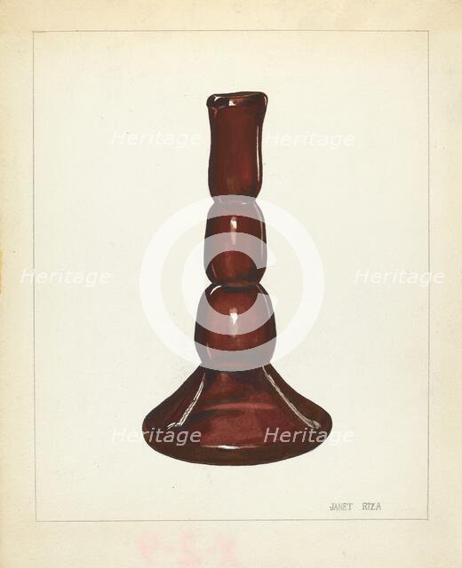 Candlestick, c. 1940. Creator: Janet Riza.