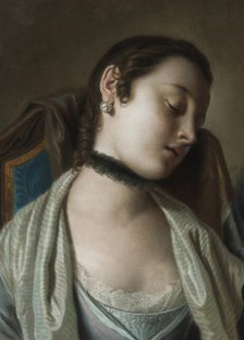 A sleeping girl. Creator: Rotari, Pietro Antonio (1707-1762).