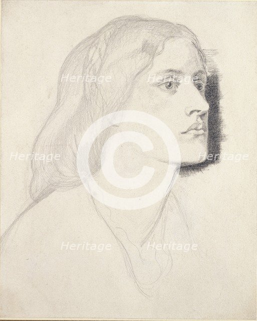 Portrait of Miss Ruth Herbert, Probably 1858. Artist: Dante Gabriel Rossetti.