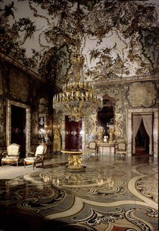 View of the Gasparini Room in the Royal Palace of Madrid, held in tribute to Italian composer Fra…