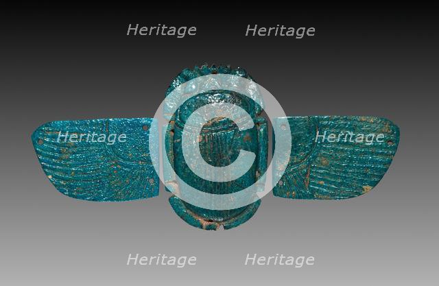 Winged Pectoral Scarab, 664-525 BC. Creator: Unknown.