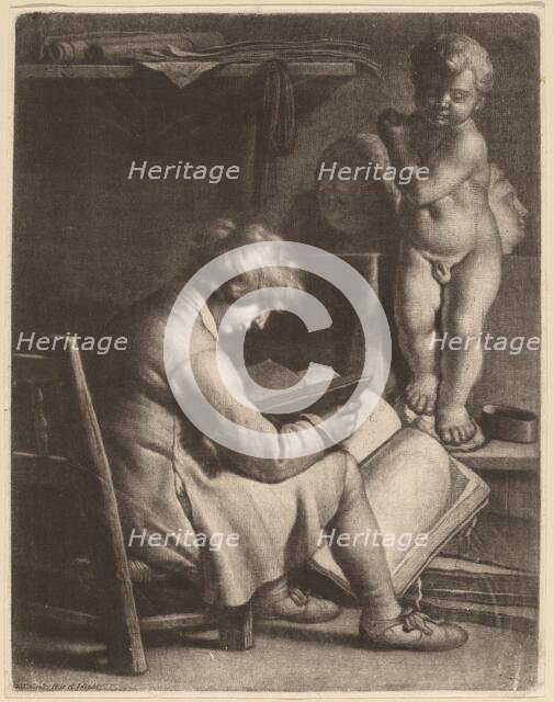 Young Artist with a Statue of Cupid. Creator: Wallerant Vaillant.