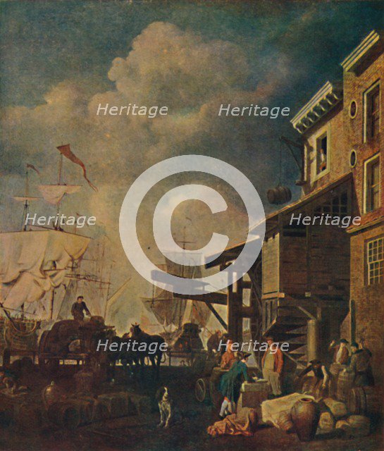 'The Old East India Wharf, London Bridge', c1700-1740, (1904). Artist: Peter Monamy.