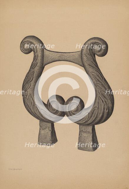 Foot Scraper, 1937. Creator: Milton Grubstein.