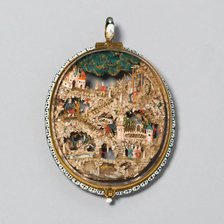Double-Sided Pendant with Scenes from the Lives of Saint Francis and of Christ, Austria, 17th cent.. Creator: Unknown.