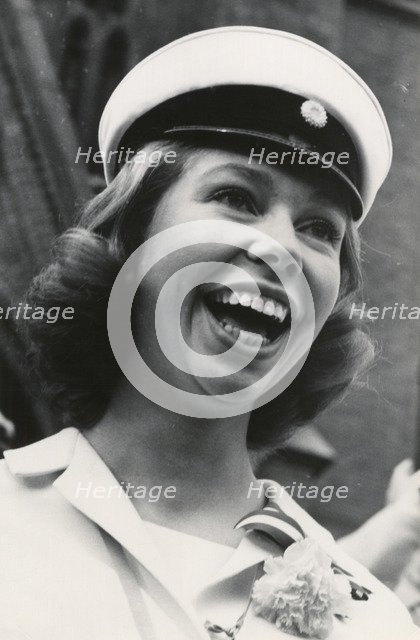 Princess Christina of Sweden celebrates passing her A-levels, 1963. Artist: Unknown