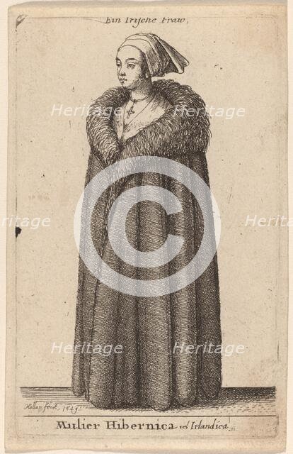 Mulier Hibernica vel Irlandica, 1649. Creator: Wenceslaus Hollar.