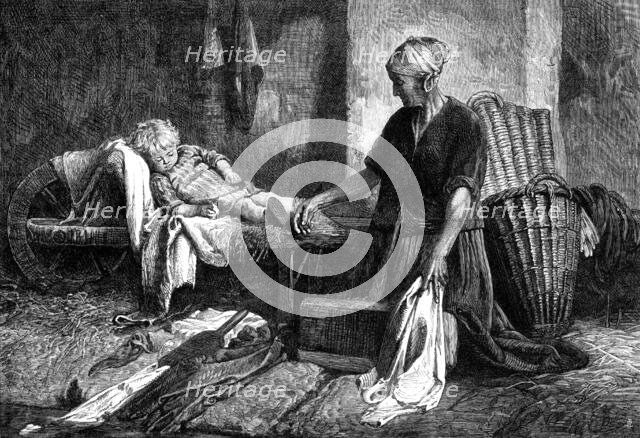 "Her Daughter's Legacy." by Arthur Hacker, from the Royal Academy Exhibition, 1881. Creator: Unknown.