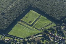 Brocket Hall moated site, Appleton Roebuck, North Yorkshire, 2023. Creator: Robyn Andrews.