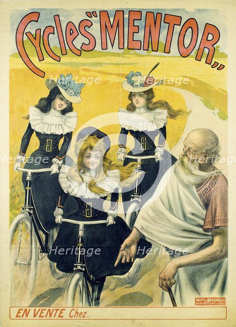 Cycles Mentor (Poster), ca 1896. Artist: Anonymous  