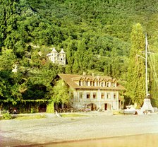 Gagra: from the wharf, between 1905 and 1915. Creator: Sergey Mikhaylovich Prokudin-Gorsky.