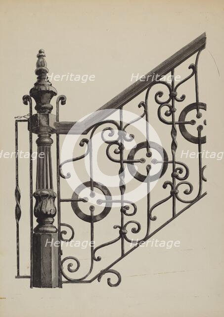 Iron Fence, c. 1936. Creator: Florence Huston.