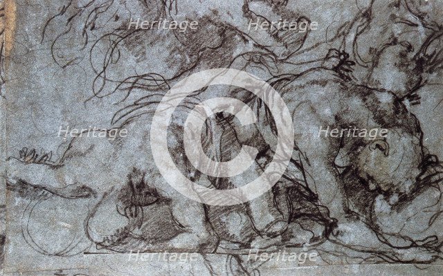 'The Fighters', 16th century.  Artist: Taddeo Zuccaro