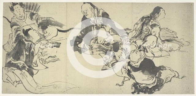 The Six Master Poets, late 18th-early 19th century. Creator: Hokusai.