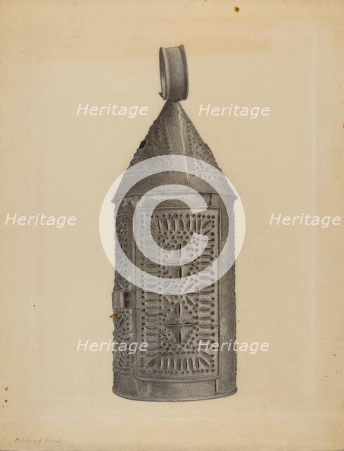 Lantern, c. 1937. Creator: Mildred Ford.