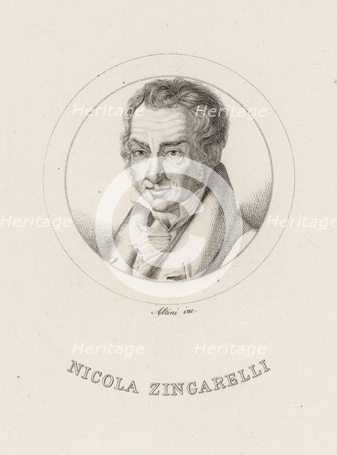 Portrait of the Composer Nicola Antonio Zingarelli (1752-1837). Creator: Altini, Ignazio (active Early 19th cen.).