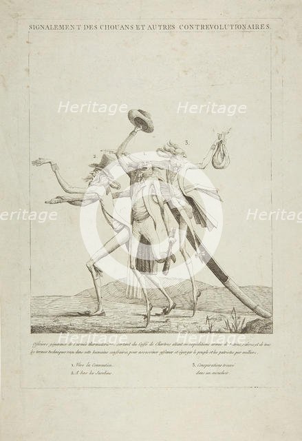 Signalement Des Chouans et Autres Contrevolutionaires, ca. 1793. Creator: Unknown.