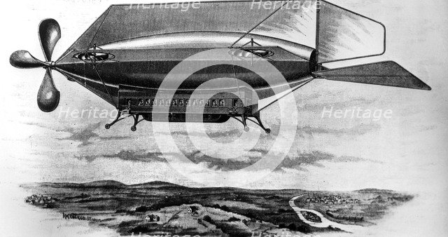 Pennington's airship, 1891. Artist: Unknown