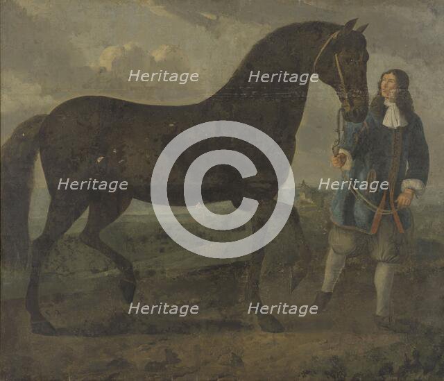 Groom with black horse, c.1670.  Creator: Anon.