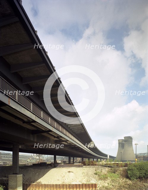 Completed M1 Tinsley Viaduct, 1968.  Artist: Michael Walters