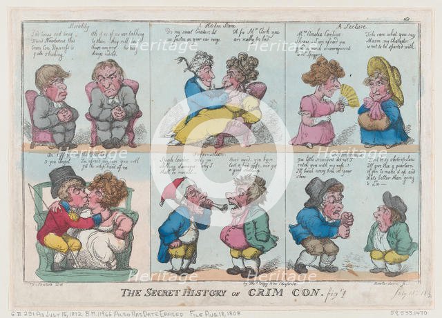 The Secret History of Crim Con, Fig 1, August 18, 1808., August 18, 1808. Creator: Thomas Rowlandson.