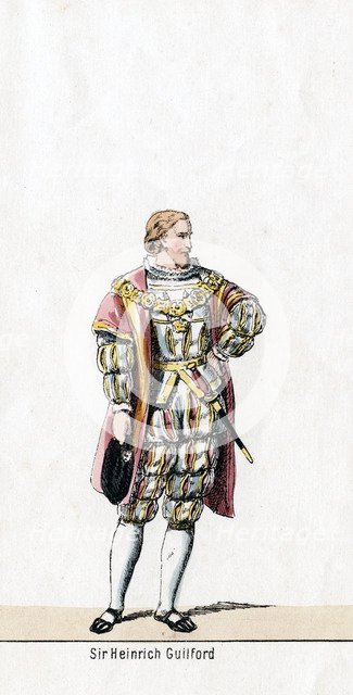 Sir Henry Guildford, costume design for Shakespeare's play, Henry VIII, 19th century. Artist: Unknown