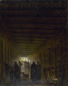 Corridor of the Saint-Lazare Prison, c. 1793. Creator: Robert, Hubert (1733-1808).