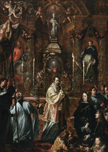 Eucharistic Adoration by King Charles II of Spain, 1683. Creator: Ruíz González, Pedro (c. 1638-1706).