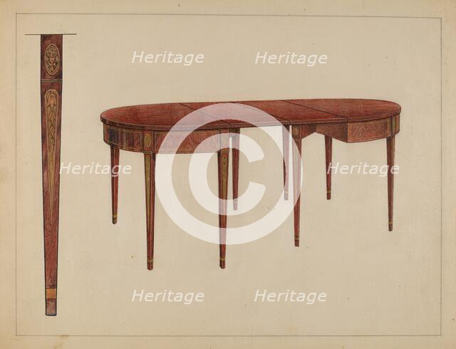 Dining Table, 1936. Creator: M. Rosenshield-von-Paulin.