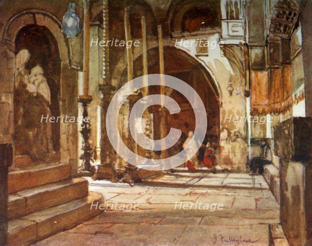 'The Anointing Stone from the Ambulatory of the Crusaders' Church', 1902. Creator: John Fulleylove.