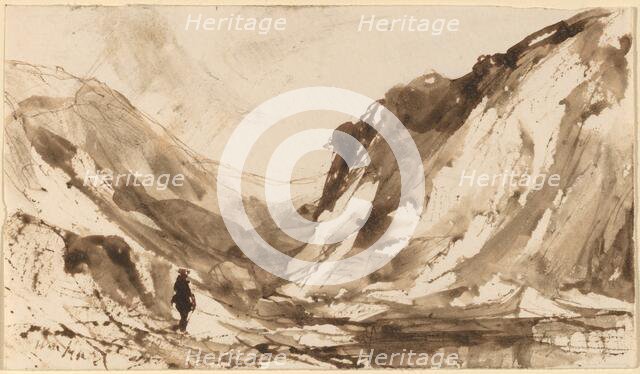 Deep Valley in Mountainous Landscape. Creator: William Hart.