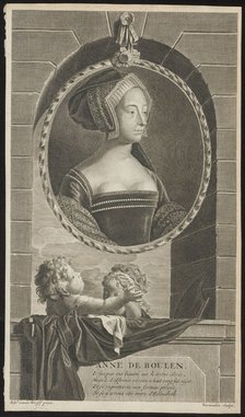 Anne Boleyn, 1697. Artist: Vermeulen, Cornelis Martinus (1644-1708)