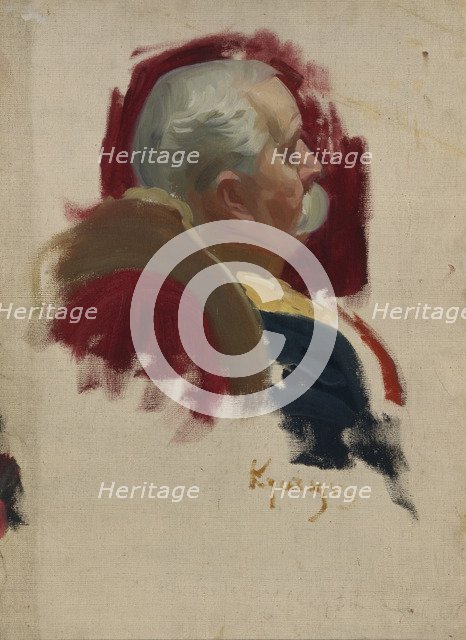 Portrait of Peter Alexandrovich Saburov (1835-1918), 1902-1903. Artist: Kustodiev, Boris Michaylovich (1878-1927)