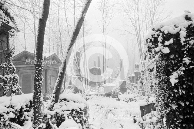 Highgate Cemetery, Hampstead, London, winter 1982. Artist: John Gay.